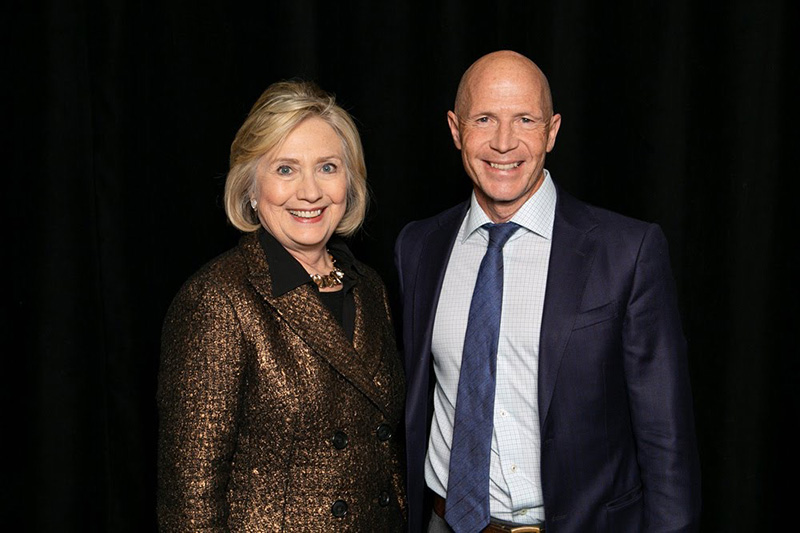 Tim Borne with Hillary Clinton
